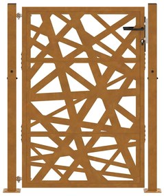 Portão de jardim 105x130 cm design de luz em aço resistente