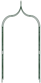 Arco de jardim 120x38x258 cm ferro verde-escuro