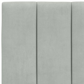 Estrutura de cama sem colchão 80x200 cm veludo cinzento-claro