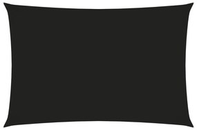 Para-sol estilo vela tecido oxford retangular 4x6 m preto