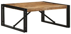 vidaXL Mesa de centro 80x80x35 cm madeira de mangueira áspera maciça