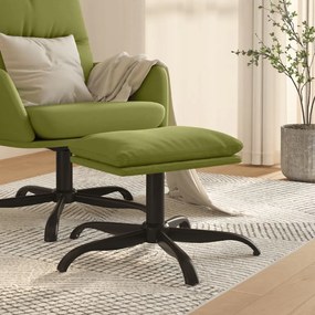 vidaXL Apoio de pés 60x60x36 cm veludo verde-claro