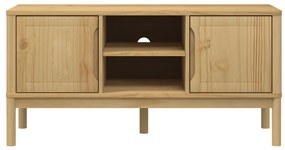 Móvel de TV FLORO 114x43x55 cm pinho maciço castanho mel