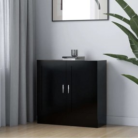vidaXL Estante 82,5x30,5x80 cm derivados de madeira preto