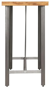 Mesa de bar em madeira de teca recuperada maciça 120x58x106 cm