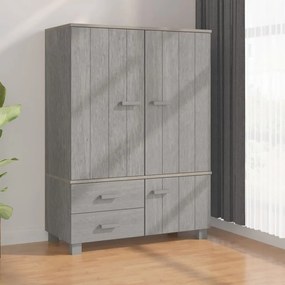 340479 vidaXL Roupeiro HAMAR 99x45x137 cm pinho maciço cinza-claro