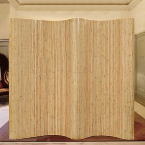 Biombo/divisória de sala 250x165 cm bambu natural