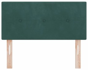 Cabeceira vidaXL Botão Almofadado Verde Escuro 100 cm Veludo
