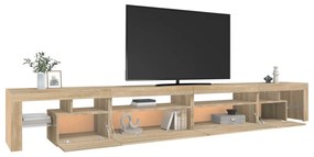 Móvel de TV com luzes LED 290x36,5x40 cm carvalho sonoma