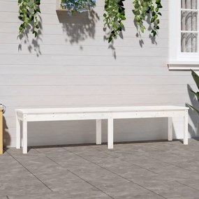 Banco de jardim com 2 lugares 203,5x44x45cm pinho maciço branco