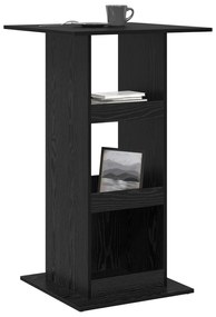 Mesa de Bar com Armazenamento Carvalho Preto 60x60x102 cm Madeira Enge
