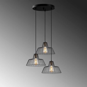 Candeeiro de Teto Hakcu – Preto Antigo – 55 x 55 x 116 cm
