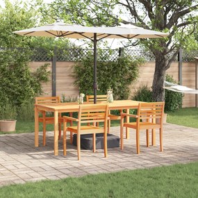 vidaXL Conjunto de Jantar Jardim 7 Peças Madeira Sólida Acácia