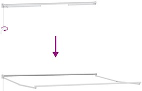 Toldo retrátil manual 400x300 cm castanho