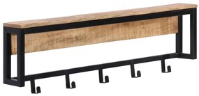 vidaXL Bengaleiro 87x10x27 cm madeira mangueira maciça áspera