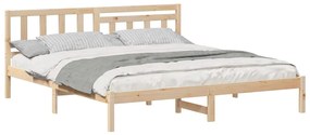 Estrutura da Cama com cabeceira Castanho 150 x 200 cm