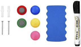 Quadro magnético 110x60 cm aço branco