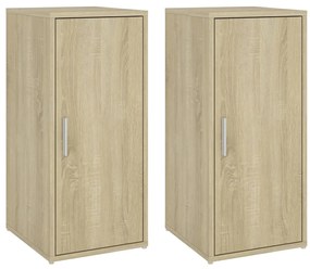 Sapateiras 2 pcs 32x35x70 cm contraplacado cor carvalho sonoma