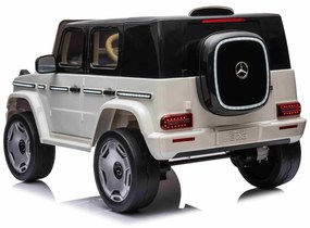 Carro elétrico para crianças Mercedes-Benz EQG 12V, partes da carroçaria iluminadas com LED, controlo remoto de 2,4 GHz, entrada USB/AUX, bateria de l