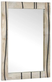 vidaXL Espelho de banheiro com espelho Marrom, prata 50 x 2.5 x 70 cm