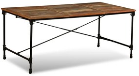 Mesa de jantar madeira reciclada maciça 180 cm