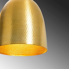 Candeeiro Suspenso Tattoo – Dourado e Preto – 20 x 20 cm