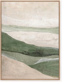 Quadro em tela pintado à mão emoldurado Green Field