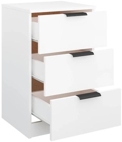 Mesas de cabeceira 2 pcs 40x36x65 cm branco