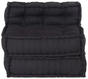 Pufe modular 70x70x54 cm tecido antracite