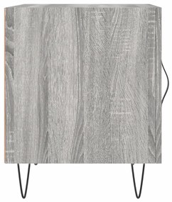 Mesa cabeceira 2pcs 40x40x50 cm madeira processada cinza sonoma