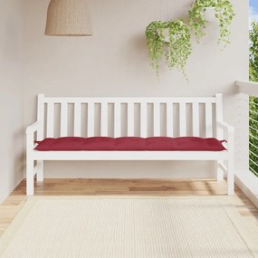 vidaXL Almofadão p/ banco de jardim tecido oxford vermelho tinto