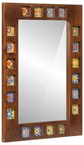 vidaXL Espelho de banheiro com armazenamento Nogueira 50 x 70 x 2,5 cm