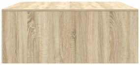 Mesa de centro com gavetas 100x100x40 cm carvalho sonoma