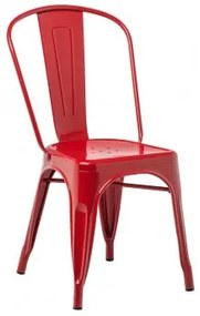 Cadeira Empilhável Em Aço Lix Vermelho - Sklum