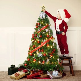 Árvore de Natal Artificial de 1,5m com Base Metálica Material PVC Casa Árvore de Abeto Verde