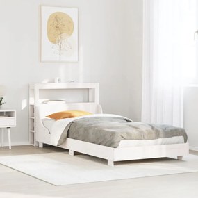 vidaXL Cama sem colchão 90x190 cm madeira de pinho maciça branco