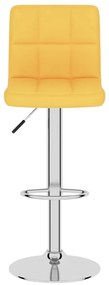 Bancos de bar 2 pcs tecido amarelo mostarda