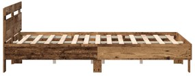 Estrutura de Cama de Madeira Madeira Recuperada 140 x 190 cm