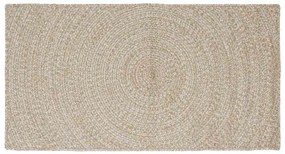 vidaXL Tapetes de área Retangular Natural e Branco 60 x 110 cm Juta