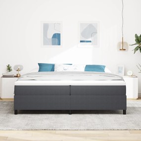 Cama Box Spring vidaXL Cinza Escuro 200x200 cm Tecido de Corduroy