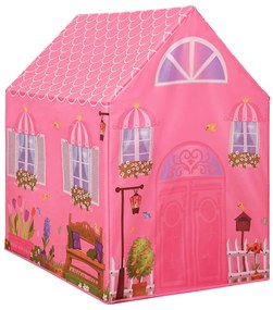 Tenda de brincar infantil com 250 bolas 69x94x104 cm rosa