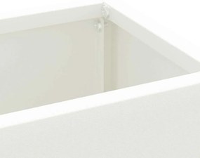 Suporte de Guarda-Chuva Branco, 28x12x41 cm, Feito de Aço