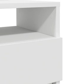 Mesa de cabeceira com 2 gavetas 40x33x60 cm branco