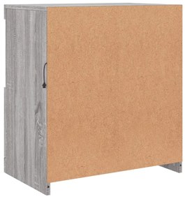 Aparador com luzes LED 60,5x37x67 cm cinzento sonoma