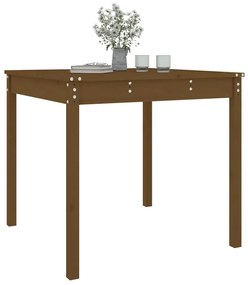 Mesa jardim 82,5x82,5x76cm madeira de pinho maciça castanho-mel
