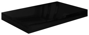 Prateleiras de parede suspensas 4 pcs 40x23x3,8cm MDF preto