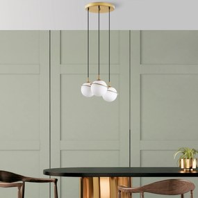 Candeeiro Suspenso Hug – Dourado – 36 x 167 cm