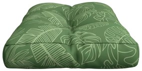 Almofadão para sofá de paletes 70x40x12 cm tecido padrão folhas