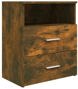 Mesas de cabeceira 2 pcs 50x32x60 cm cor carvalho fumado