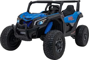 Buggy elétrico para Crianças 24V, 4x4, 4 motores 200W, UTV X3 Off-Road, Rodas de espuma EVA, 2x Assentos Couro ecológico Azul